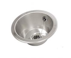 Fitmykitchen FIN230R Lavabo encastrable rond en inox 280 mm de diamètre