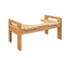 YC Tabouret de Toilette accroupi, Tabouret de Salle de Bain en Bois de Bambou Naturel antidérapant réglable pour saccroupir (7et 9) Pouces réglable en Hauteur pour Les Enfants