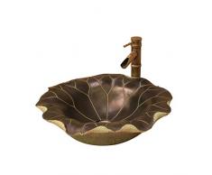 Sculpture Pierre Art Comptoir Bassin En Forme De Pétale Lotus Feuille Lavabo Lavabo Salle De Bains Lavabo Lavabo Meubles-lavabos