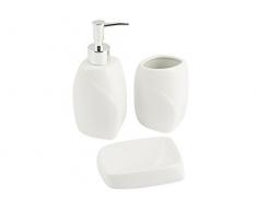 Home in Rombo Gabriel Ensemble daccessoires de Salle de Bain, céramique, Blanc