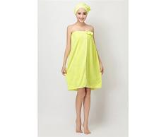 MIWANG Creative Minimaliste Baignoire en Fibre de Bambou Massif, Salon de redoubler dépaisseur de la Poitrine Robe Bain oint, Vert - 80 * 135 cm