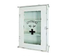 Haku Möbel 27997 Armoire à Pharmacie Métal Blanc 17 x 43 x 62 cm