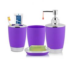 Sorand Accessoires De Costume De Salle De Bain, Set De Costume De Salle De Bain, Accessoires De Costume De Salle De Bain Design Confortable Et Ergonomique(Violet)
