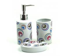 Set d'Accessoires de Salle de Bains en Céramique (Modèle 1) - 3 Pièces