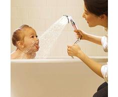 Couradric Pommeau Douche Led Lumineuse 7 Couleurs Multicolores Changeantes Douchette 200% Haute Pression 30% Economie d'Eau Ionique Filtre Chlore Pommeau Douche Spa Prévention Peau Seche Et Cheveux