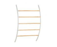 Zeller 18730 Support Porte-Serviettes Mural, Bois, Blanc, 48,5 x 16 x 72 cm