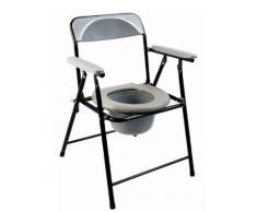 Chaise Percee Legere Economique Pliable Portable Toilette Handicape Incontinence - Nouveau deisgn - avec dessus pot de chargement ECCOM1