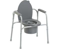 Invacare Styxo Chaise WC 3 en 1 | Chaise percée pour handicapés, Gris