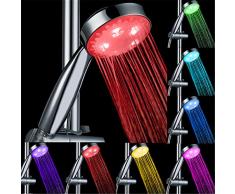 Pommeau de Douche, Bloomwin Pommeau LED Temperature Lumineux LED Douchette 7 Couleurs Changeantes