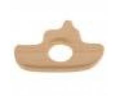 MagiDeal Bébé Teether Bois Naturel Teething Jouet Cadeau de Douche - Navire à Vapeur