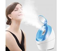 OKACHI GLIYA Nano Ionic Visage Steamer Professional Hot Mist Sauna Spa pour ouvrir les pores Traitement Blackhead & Acne & Sinus Inhalateur Portable Hydratation en profondeur - Bleu