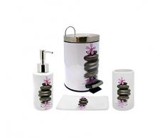'Carpe Modo Set salle de bain basse 4 pièces "spalila Blanc/Violet