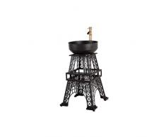 F-HOME Lavabo, Accueil Salle De Bain Hôtel Toilette Vanité Lavabo Bar en Fer Forgé Style Industriel Vintage (Couleur : Noir)