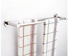 Chrasy Porte Serviette Mural Double Barres en Acier Inoxydable Rangement et Séchage des Serviettes pour Salle de Bain en Laiton