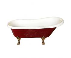 Baignoire ilôt ovale Acrylique Retro Vintage 170x80 cm Margherita Bordeaux NOUVE