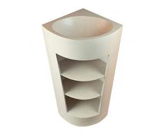 Atypik Home Vasque Totem Lave Main dangle Shiva en résine terrazo Blanc