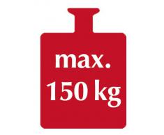 Siège de Baignoire Secura Extensible, Capacité de Charge 150 kg, Acier, Plastique, Blanc Dimensions 55-65 x 18 x 26 cm