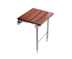 Salle de Bain Rabattable Siège Tabouret de Douche Mur Banc Tabouret Pliant Tabouret de Salle de Bain Mur Chaise de Douche Chaise for Personnes Âgées Tabouret en Bois Massif