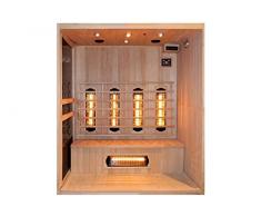 Levi 4 fullspektrum & 4 personnes avec cabine sauna infrarouge pour 2 personnes 800 w et de nombreux extras : projecteur iR-iRB et iRC a fULL spectre