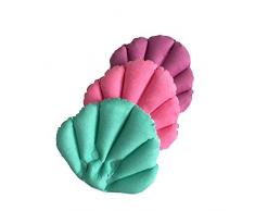 YuamMei 1pièce de Salle de Bain Gonflable Home Spa Oreiller en Forme de Coquille Souple Coussin de Nuque Baignoire Relaxation (couleur aléatoire)