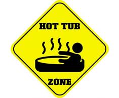 Wennuna jacuzzi Zone en métal Aluminium fantaisie Sign 30,5 x 30,5 cm