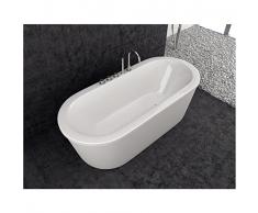 Baignoire balnéo design ovale LOFT blanche En stock (livrable sous 15 jours)