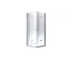 Glaszentrum Hagen - Hera - Douche Coin - Cabine de douche - 8mm - Verre trempé - Anti-Calcaire Revêtement (80x80x180cm)