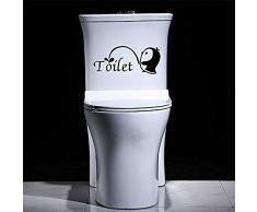 Zykang Stickers Muraux 12X28Cm Mignon Pingouin Urinoir Toilette Autocollant Pvc Étanche À L'humidité Salle De Bains Décoration Maison Décoration de Bande Dessinée Applique Creative Sticker Mural