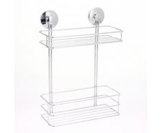 Etagère salle de bain 2 niveaux avec ventouses - 105361
