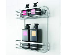 Metaltex Viva/404814039 Étagère de douche 2 étages Polytherm
