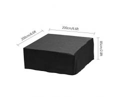 dDanke Housse de Protection carrée imperméable 100% résistante aux UV pour Jacuzzi extérieur 200x200x85cm