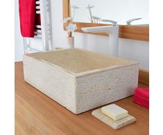 Ocean Line Vasque à Poser en marbre crème, Jones