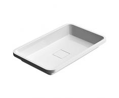 Vasque à encastrer lavabo blanc 53cm doporro Colossum104 53x33x10cm lave mains rectangulaire avec cache bonde