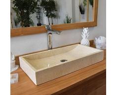 Ocean Line Vasque à Poser en marbre crème, Boreal