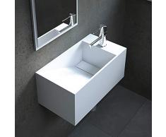 ambra Lave-Mains Suspendu en Solid Surface 50 cm - Rhéa D