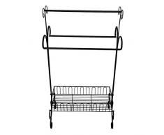 PORTE SERVIETTE DE BAIN RETRO SUR PIED FER