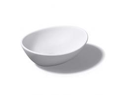 Mai & Mai lave main évier vasque 41x33,1x14 cm en céramique blanc mat ovale sans perçage pour robinet lavabo sans trop-plein à poser BR205