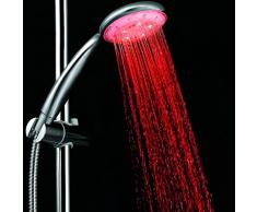 Fuloon Showerhead LED Pommeau de douche lumineux à LED 7 couleurs Sans Batterie- couleurs changent au fil du temps vous apporter un monde onirique
