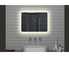 Lux de Aqua Design Miroir mural Miroir lumineux LED Salle de Bain Miroir 80 x 60 cm