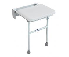 Aidapt Siège de Douche Rembourré Compact avec Pied Solo Seat Blanc