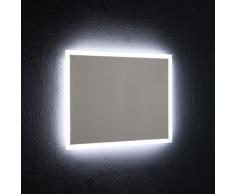 Kiamami Valentina 03010641000050 Miroir avec Cadre rétro-éclairé à LED, 60 x 80 x 2.5 cm