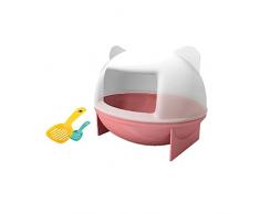 UEETEK Small Animal Rejas Salle de bain avec set Scoop pour souris Chinchilla Rat Gerbil and Dwarf Hamster (Rose)