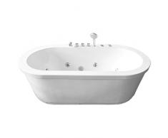 BAIGNOIRE BALNEO BAIGNOIRE ilôt TOURBILLON MASSANTE m. Rio 185 x 95 cm BLANC