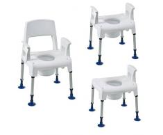 Chaise de toilettes percée modulable Pico Commode Aquatec - INVACARE
