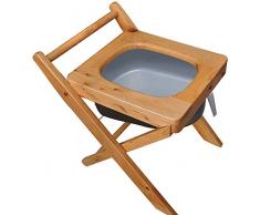 LIANYANG Toilette portative,Chaise daisance,Chaise en Bois Massif épais,Tabouret de Douche antidérapant de Salle de Bains,adapté aux Personnes à mobilité réduite,Personnes âgées,Femmes Enceintes