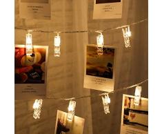 Bande Lumineuse Balight Photo Clip LED Boîte à piles LED Bande Lumineuse Décoration De Mariage Maison Décoration De Fête De Douche De Noël Guirlande De Noël 1/2/3 / 5m