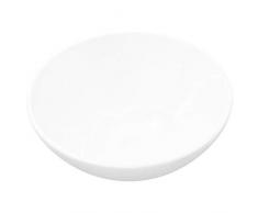 vidaXL Lavabo de Salle de Bain Céramique Rond Blanc Toilette Lave-Mains Vasque