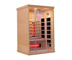 Könighaus Sauna infrarouge en céramique pour 2 personnes en bois Hemlock