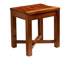 SWHJ Antique Vintage Quatre pieds en bois massif Repose-pieds Chaussures de changement en bois Banc antidérapante douche étanche Tabouret Rectangle Personnes âgées Tabouret de bain for létude Salon T