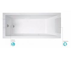 Baignoire rectangulaire nue CALOS 180x80 avec tabliers façade et retour